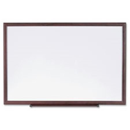 SWEETSUITE Dry-Erase BoardWood Frame3 in. x 2 in.Brown-White SW517917
